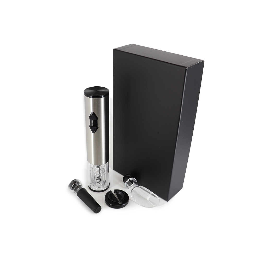 Produto - Kit Abridor Vinho Garrafa Automático Elétrico 4 Peças