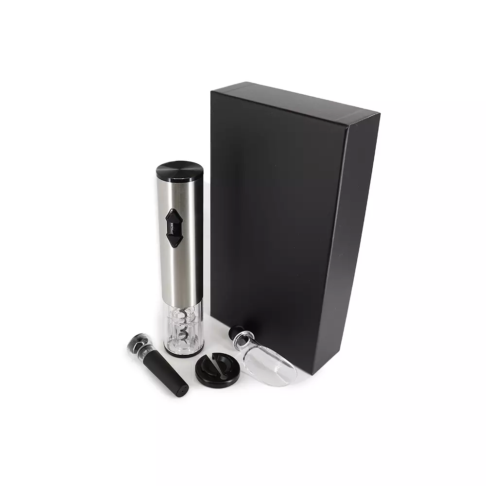Produto - Kit Abridor Vinho Garrafa Automático Elétrico 4 Peças